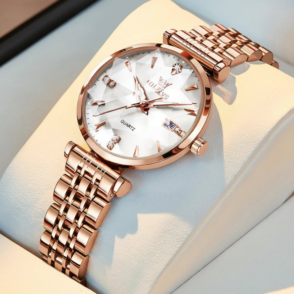 OLEVS 5536 Diamond Quartz Women's Watch - OLEVS