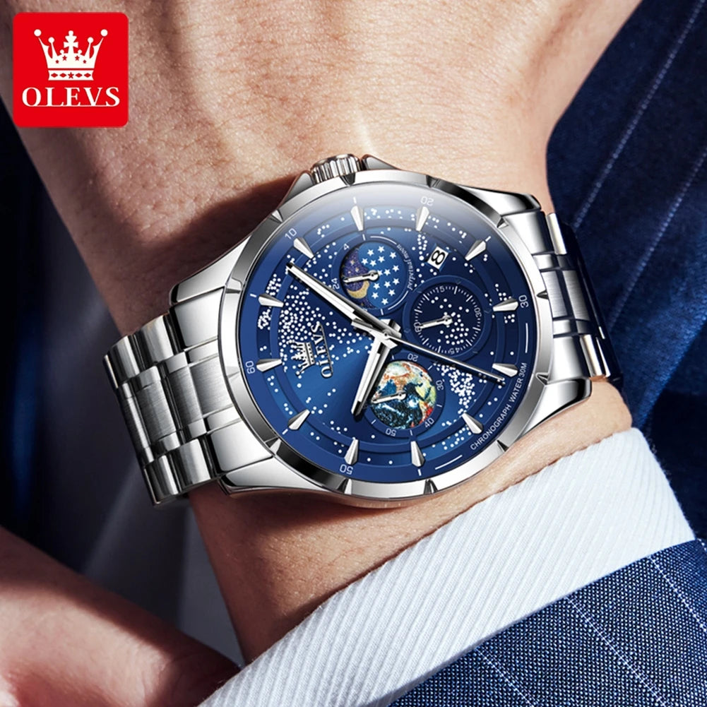 OELVS 5538 Chronograph Starry Sky - OLEVS