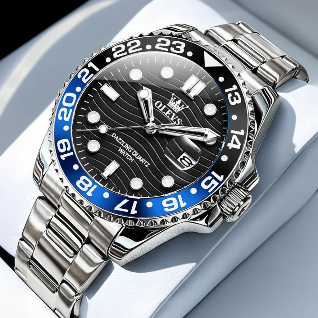 OLEVS 3610 Luxury Diving Series Colorful Bezel Fashion Original Quartz Watch - OLEVS