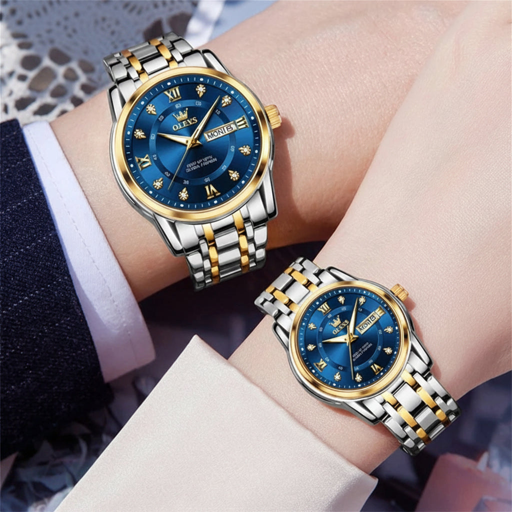 OLEVS 5513 Couple Watch Stainless Steel - OLEVS