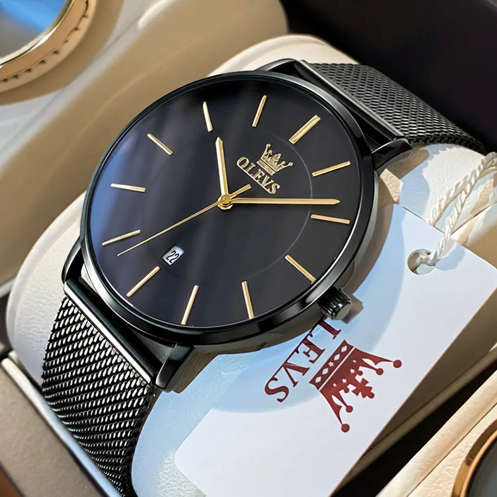 OLEVS 5869 Leather Strap - OLEVS