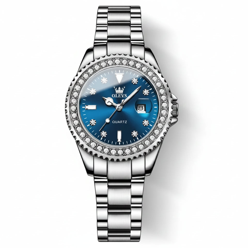 OLEVS 9945 Original Diamond Dial Quartz Watch for Women - OLEVS