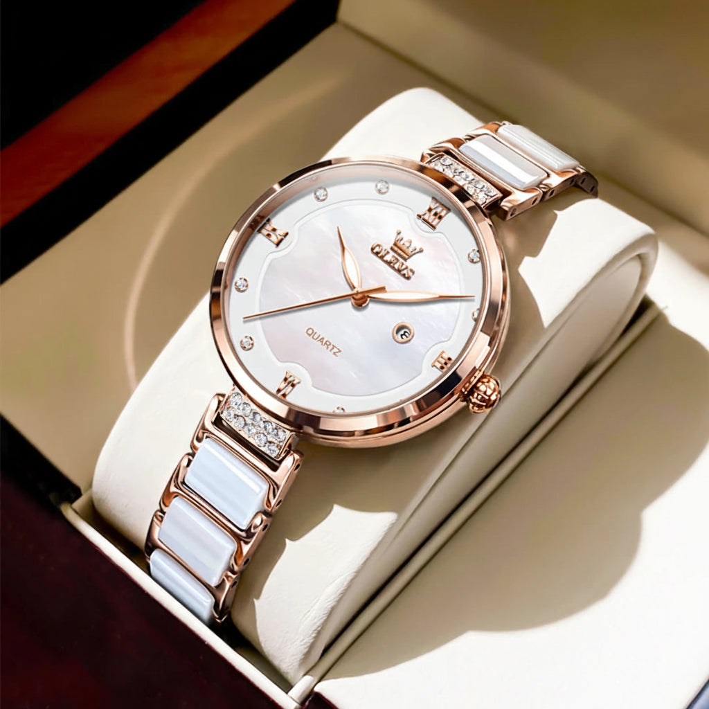 OLEVS 5589 Ceramic Ladies Watch