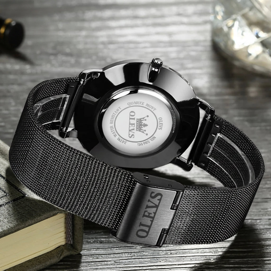 OLEVS 5869 Leather Strap - OLEVS