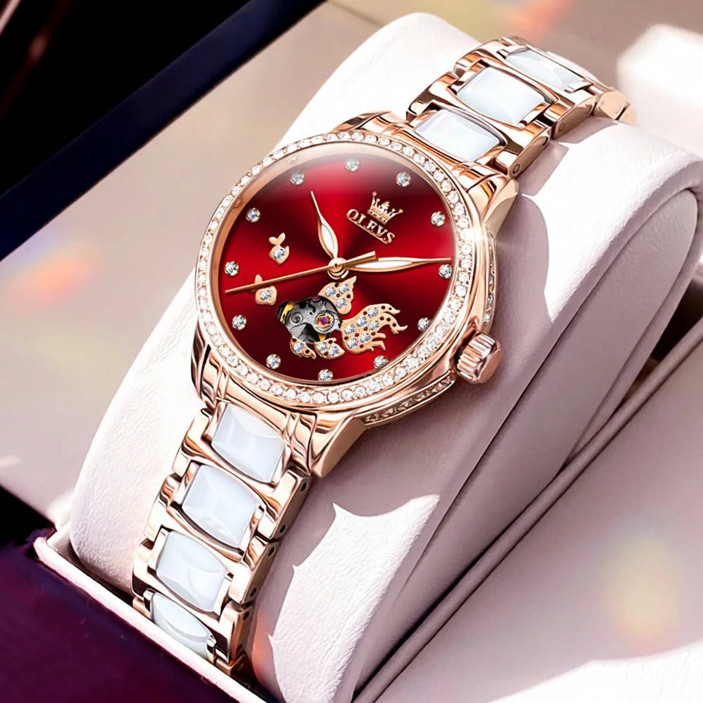 OLEVS 7001 Luxury Mechanical Ladies Watch - OLEVS