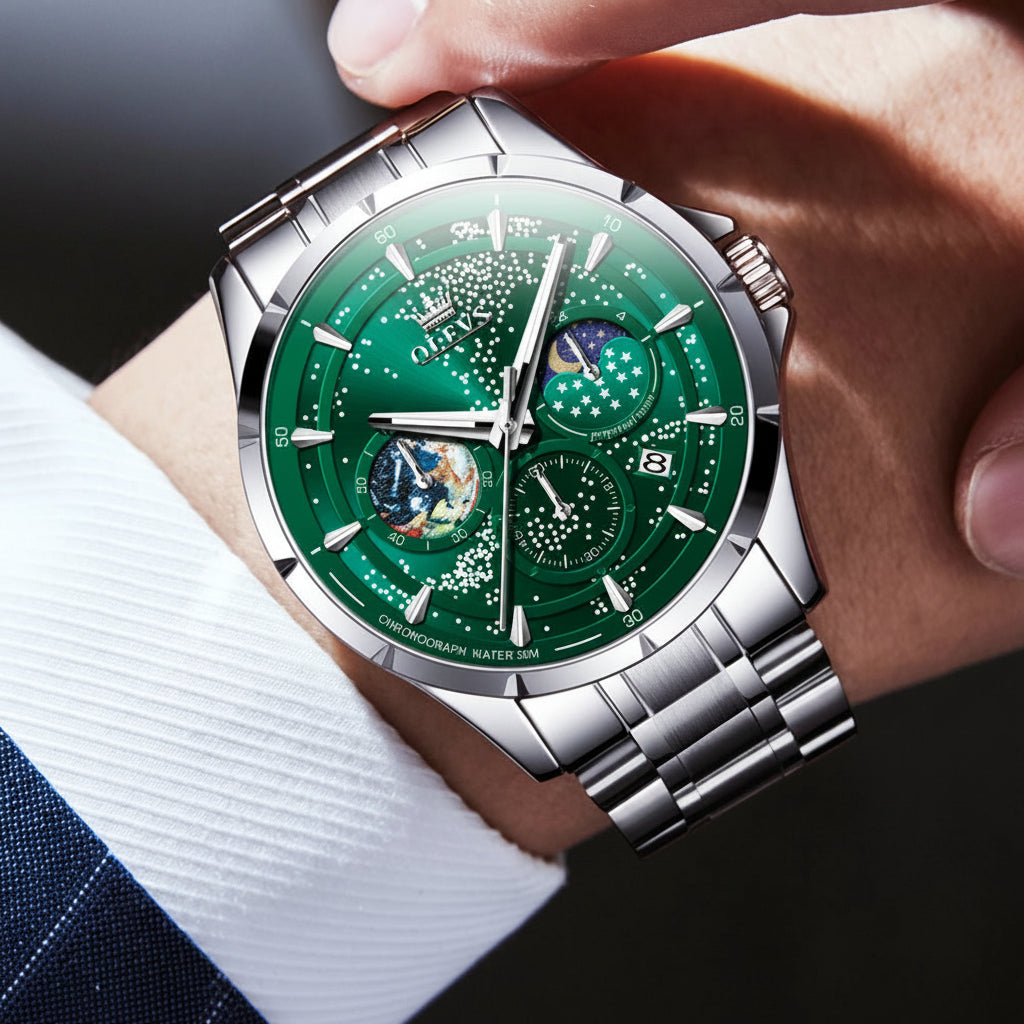 OELVS 5538 Chronograph Starry Sky - OLEVS
