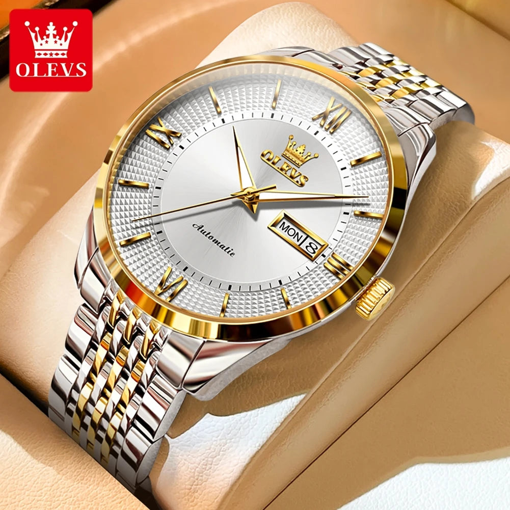OLEVS 6657 Original Mechanical Day-Date Men's Watch OLEVS