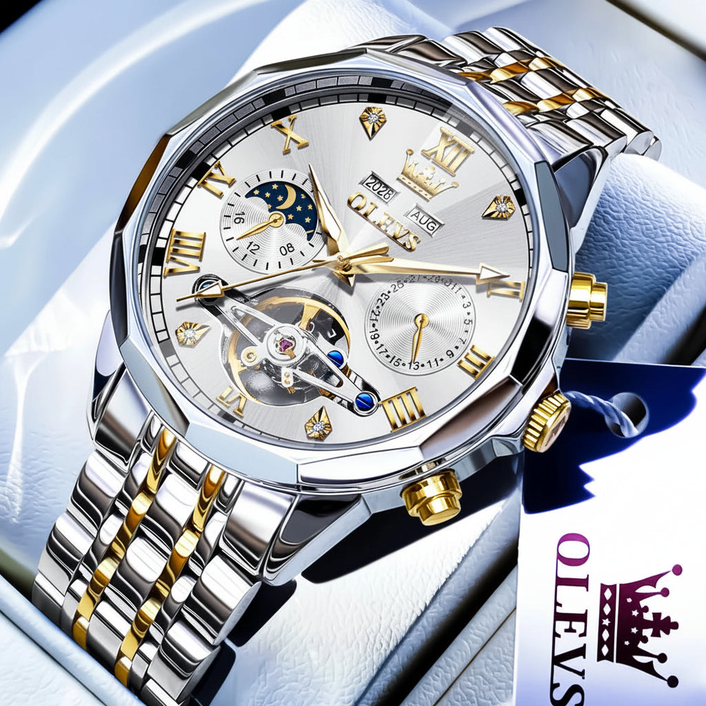 OLEVS 6620 Moon Phase Automatic Watch
