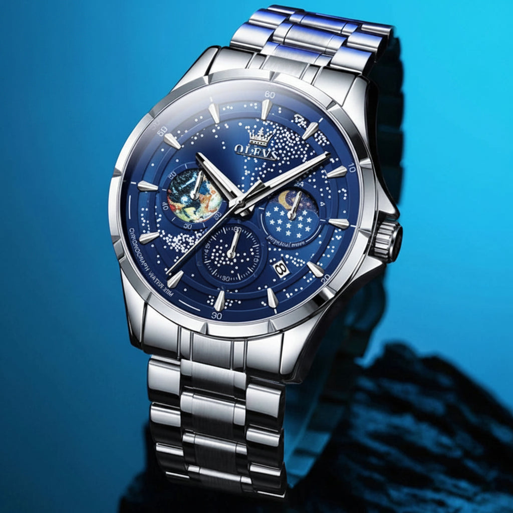 OELVS 5538 Chronograph Starry Sky - OLEVS