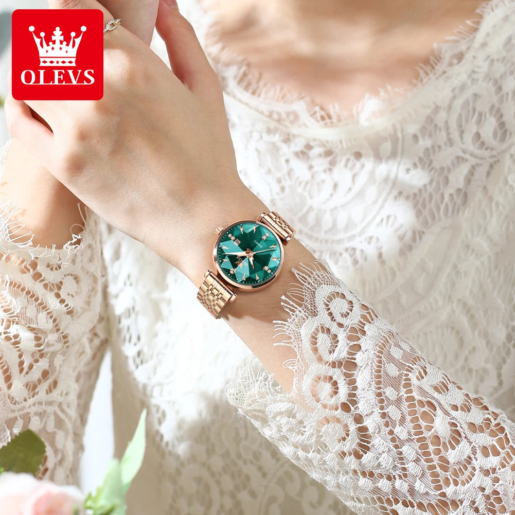 OLEVS 5536 Diamond Quartz Women's Watch - OLEVS
