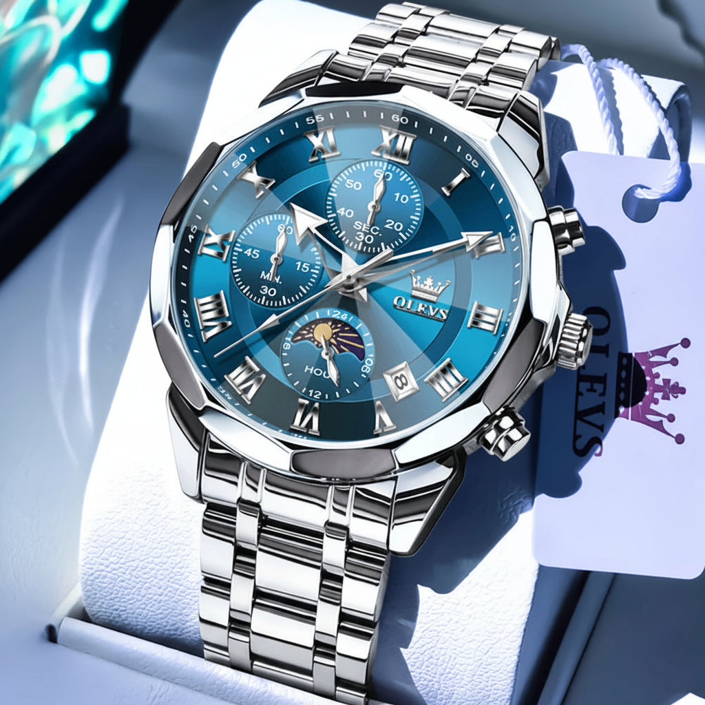 OLEVS 3675 Chronograph Rhombus Mirror - OLEVS