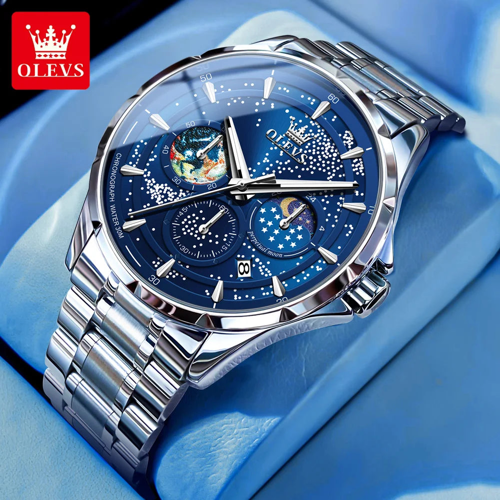 OELVS 5538 Chronograph Starry Sky - OLEVS