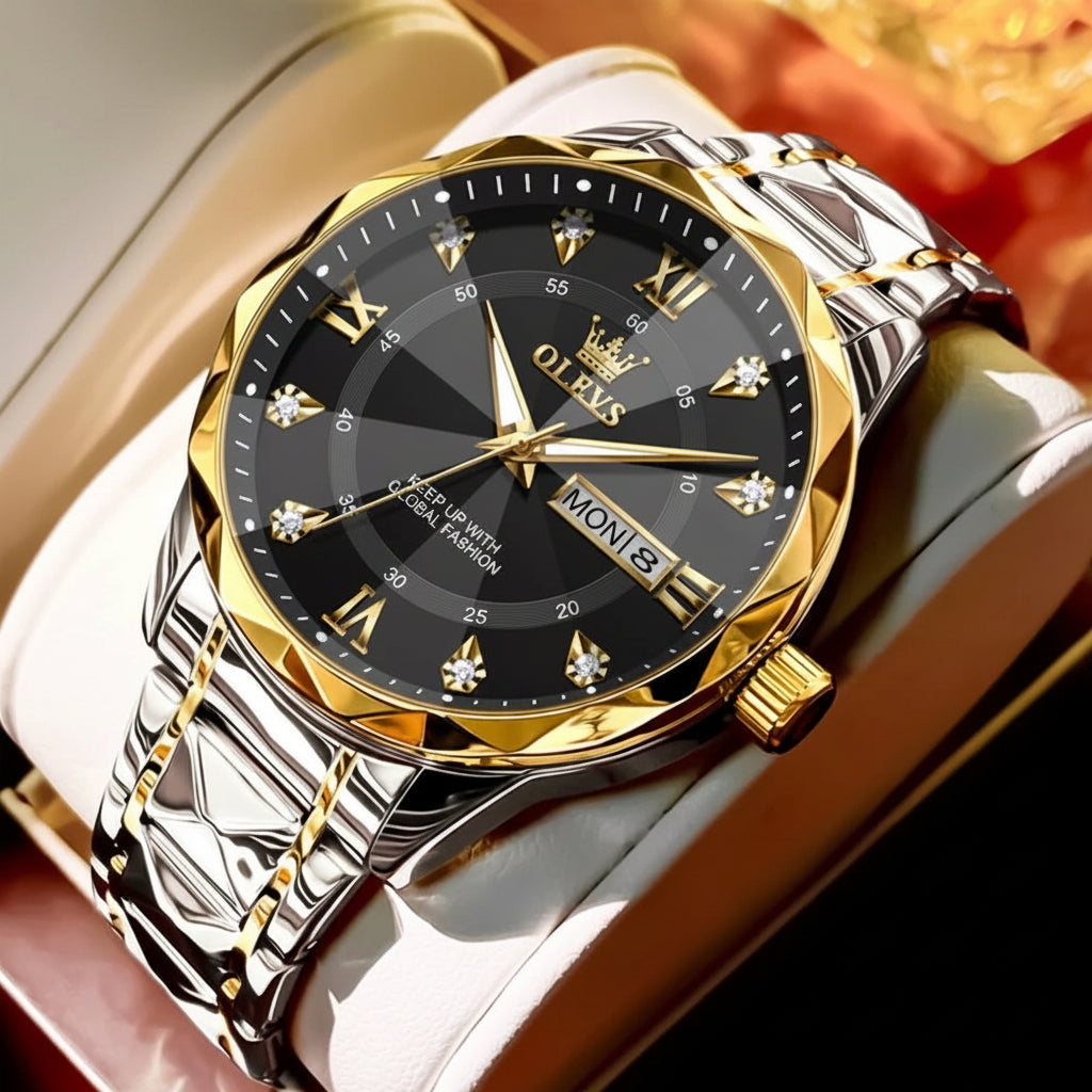 OLEVS 5609 Mens Watch Original Quartz - OLEVS