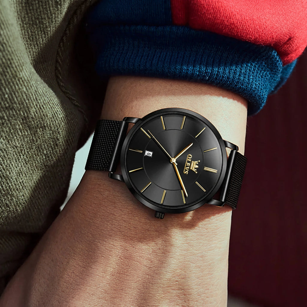 OLEVS 5869 Leather Strap - OLEVS