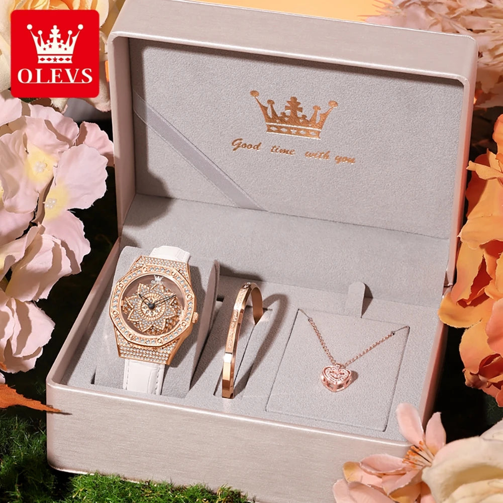 OLEVS 9996 Butterfly Luxury Quartz Watch For Women - OLEVS