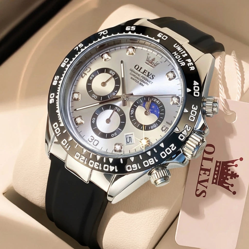OLEVS 2875 Silicone Sports Luminous +Quartz Watch - OLEVS