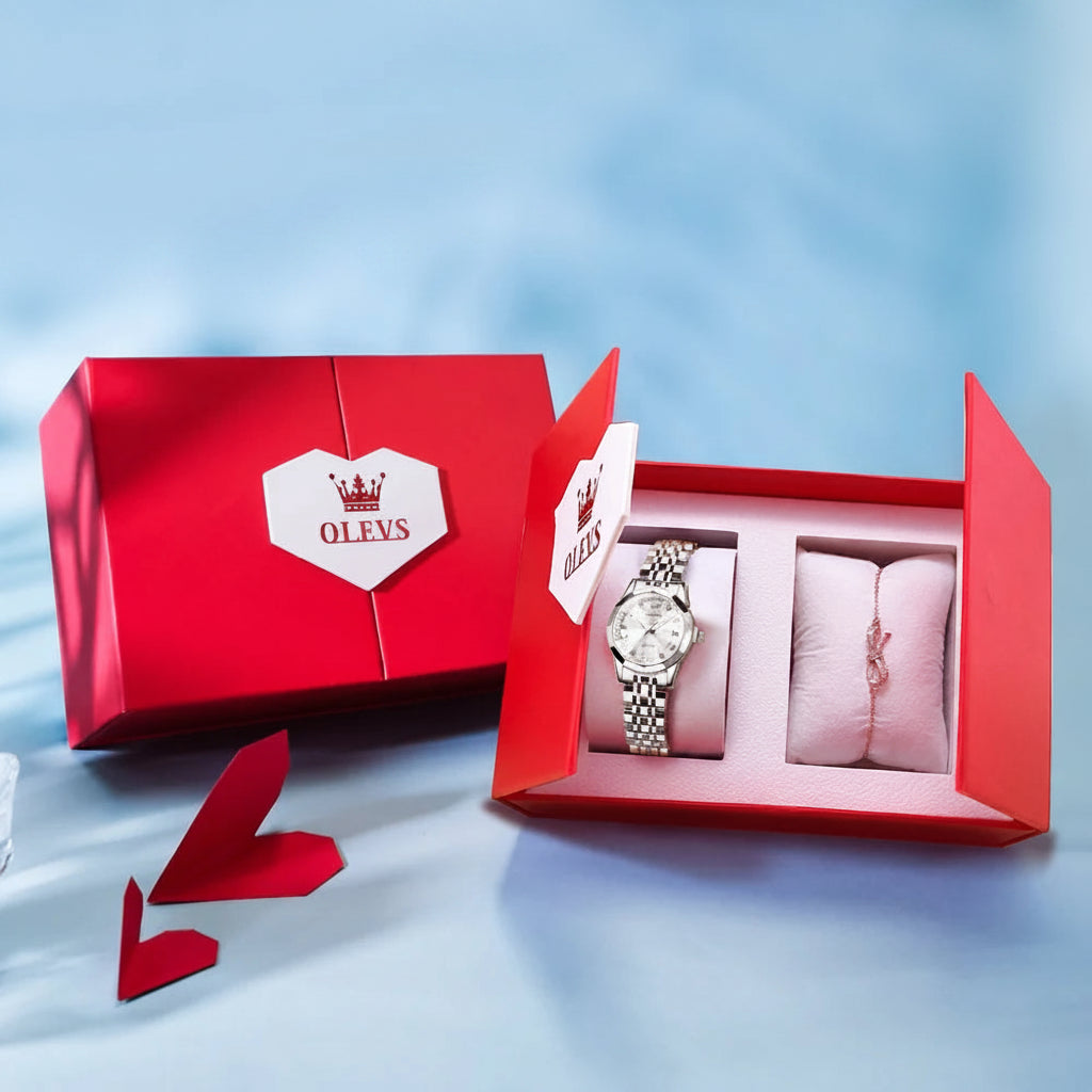 OLEVS 9931 Luxury Diamond Quartz Watch For Women - OLEVS