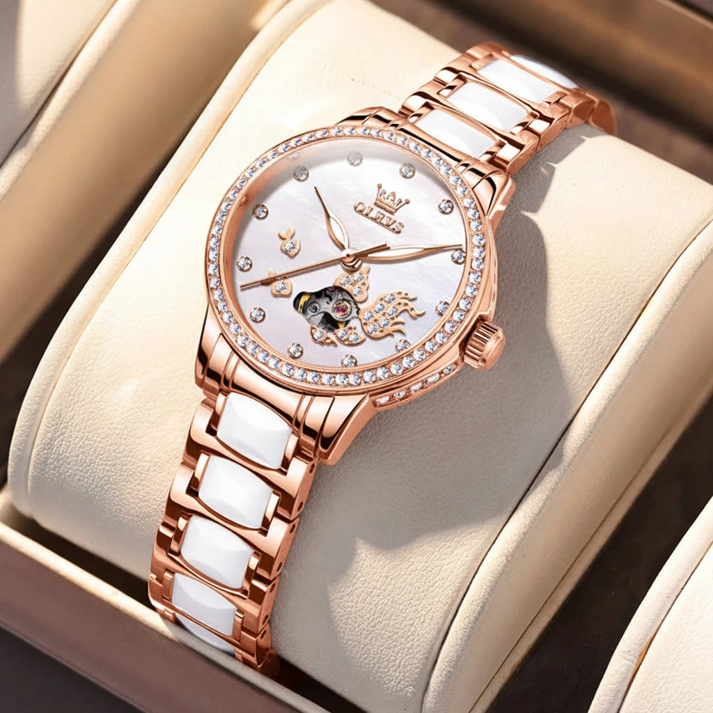 OLEVS 7001 Luxury Mechanical Ladies Watch - OLEVS