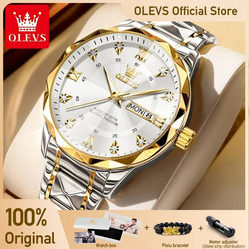 OLEVS 5609 Mens Watch Original Quartz - OLEVS