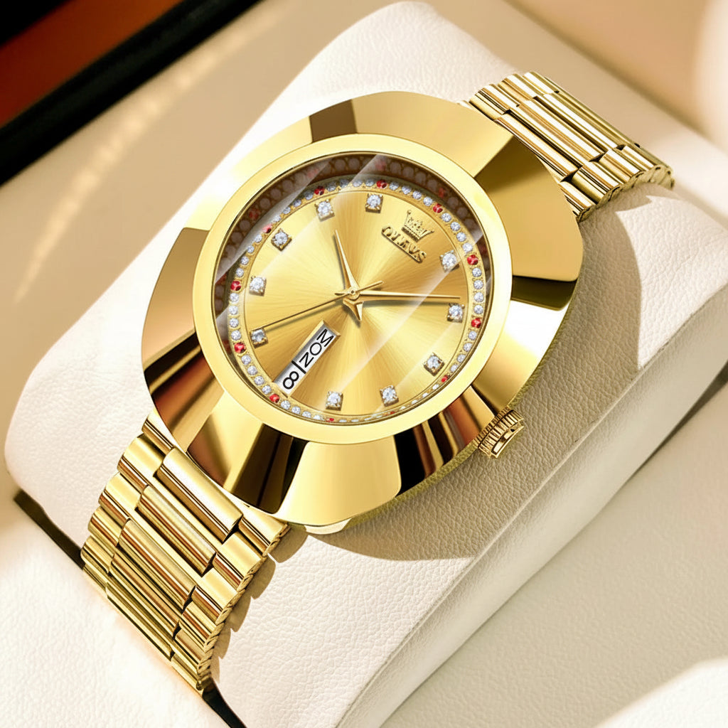 OLEVS 7017 Women's Luxury Diamond Accents Quartz Watch - OLEVS