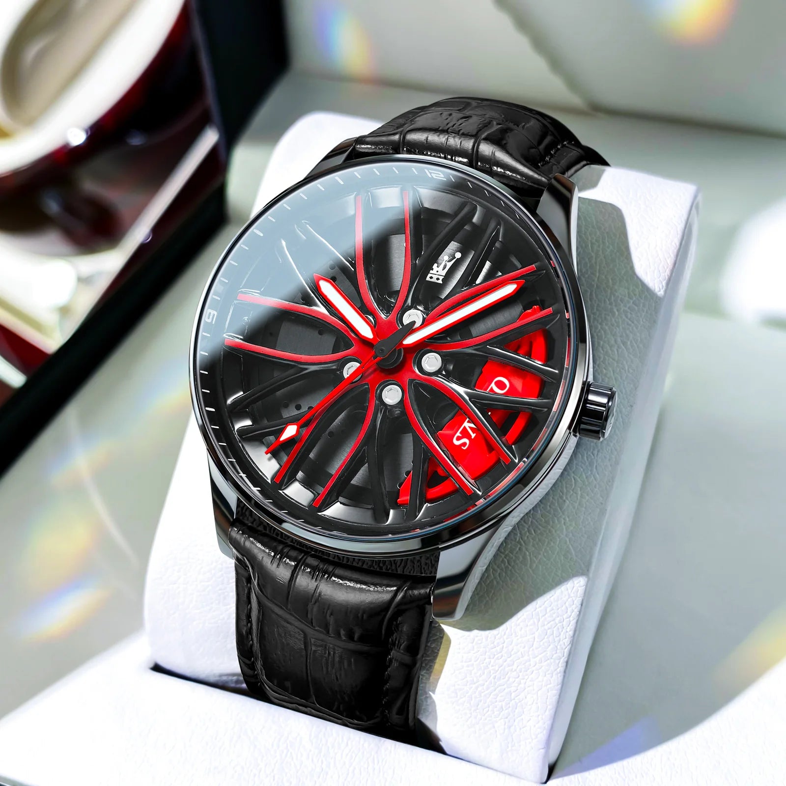 OLEVS 9937Wheel Sport Car Rim Man Watch High Quartz Watch - OLEVS