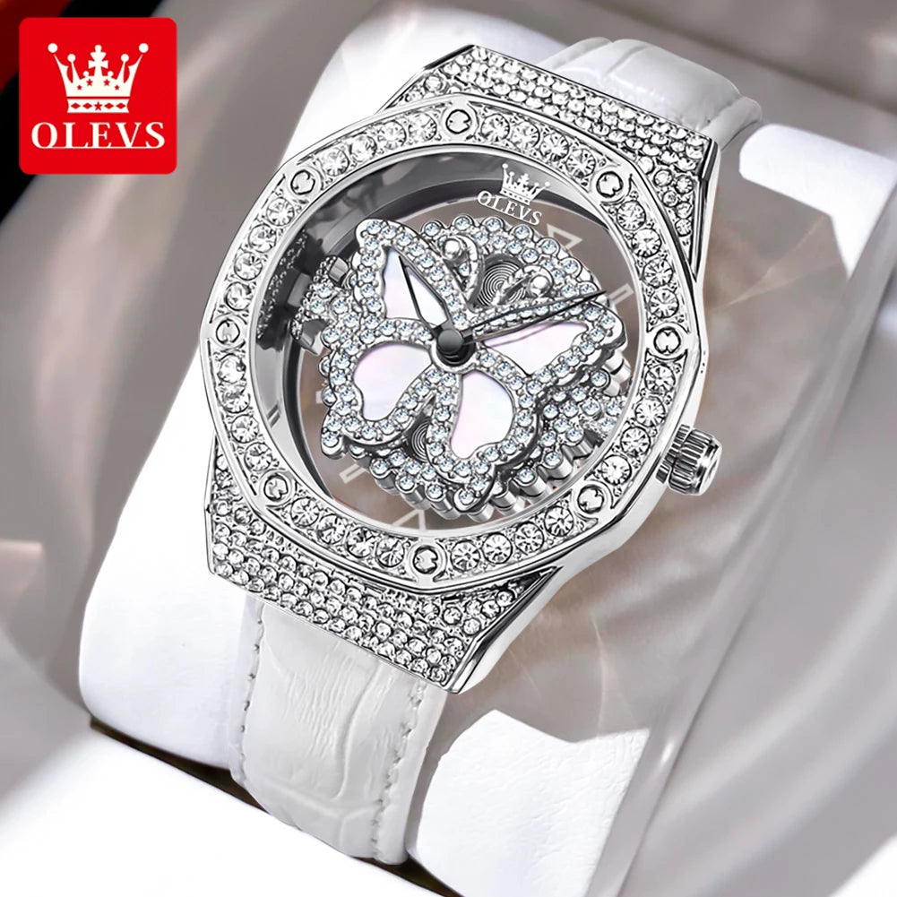 OLEVS 9996 Butterfly Luxury Quartz Watch For Women - OLEVS