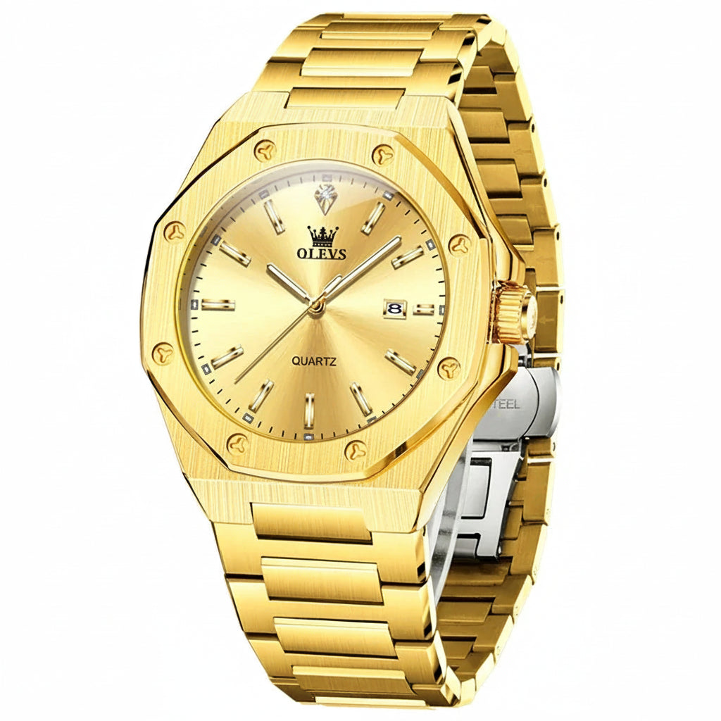 OLEVS 3613 Gold Quartz Watch
