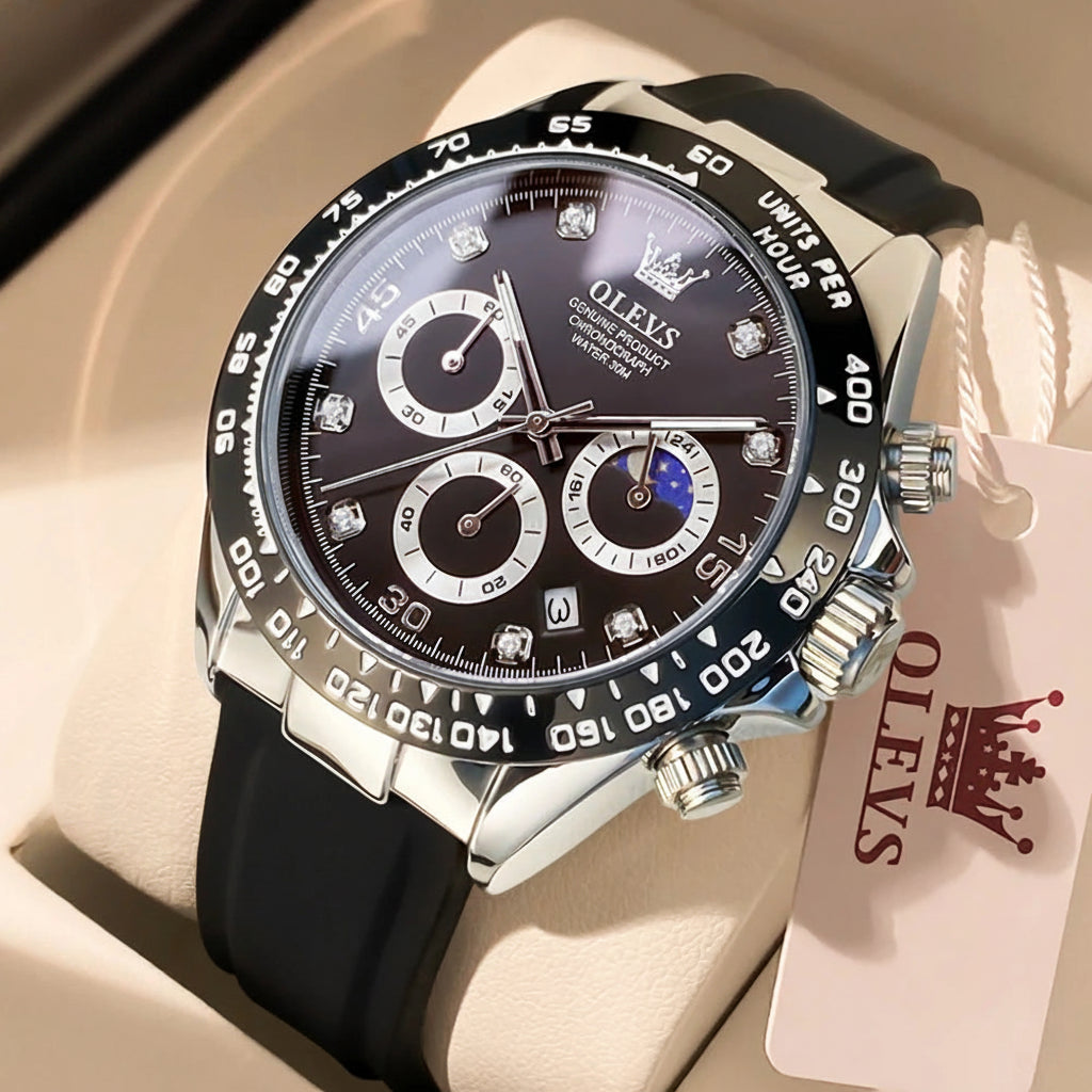OLEVS 2875 Silicone Sports Luminous +Quartz Watch - OLEVS