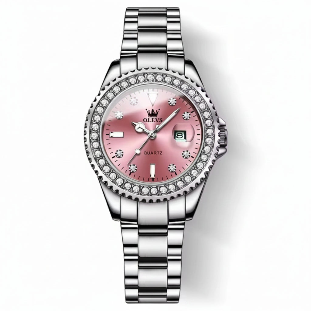 OLEVS 9945 Original Diamond Dial Quartz Watch for Women OLEVS