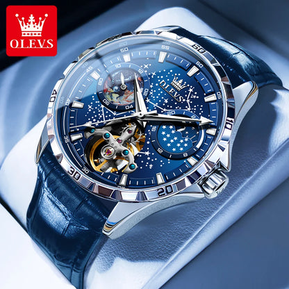 OLEVS 6689 Fully Automatic Watch Moon Phase Starry Disk - OLEVS