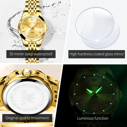 OLEVS 9931 Luxury Diamond Quartz Watch For Women - OLEVS