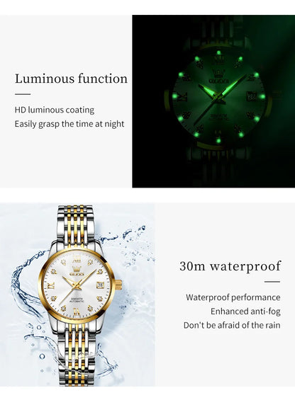 OLEVS 6673 Automatic Mechanical Couple Watch - OLEVS