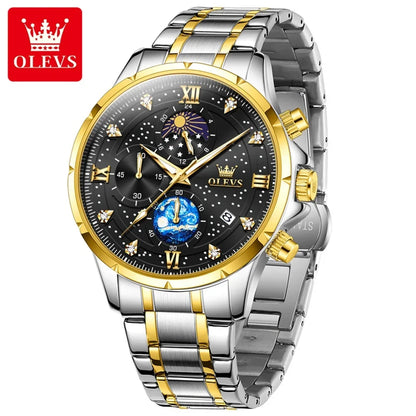 OLEVS 9807 Luminous Starry Sky Dial, Chronograph - OLEVS