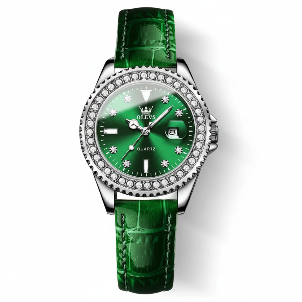 OLEVS 9945 Original Diamond Dial Quartz Watch for Women - OLEVS