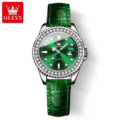 OLEVS 9945 Original Diamond Dial Quartz Watch for Women - OLEVS