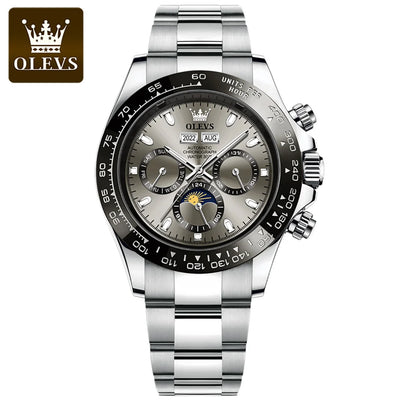 OLEVS 6654 Luxury Moon Phase Mechanical Watch - OLEVS