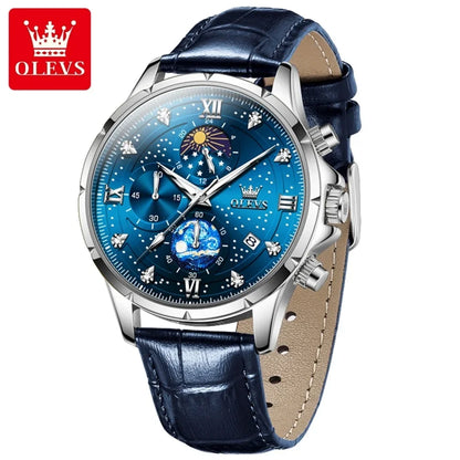 OLEVS 9807 Luminous Starry Sky Dial, Chronograph - OLEVS