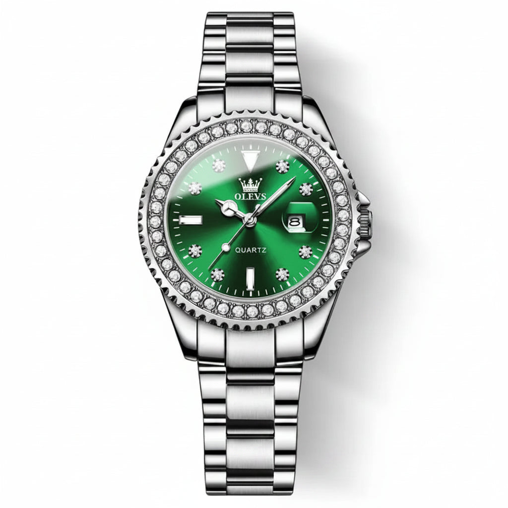 OLEVS 9945 Original Diamond Dial Quartz Watch for Women - OLEVS
