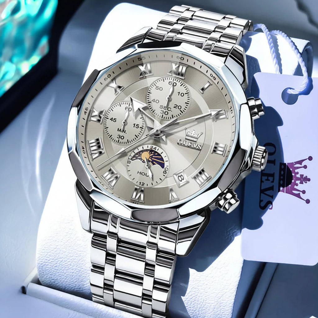 OLEVS 3675 Chronograph Rhombus Mirror - OLEVS