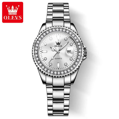 OLEVS 9945 Original Diamond Dial Quartz Watch for Women - OLEVS