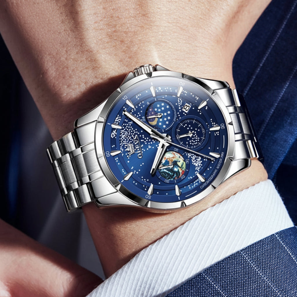 OELVS 5538 Chronograph Starry Sky - OLEVS