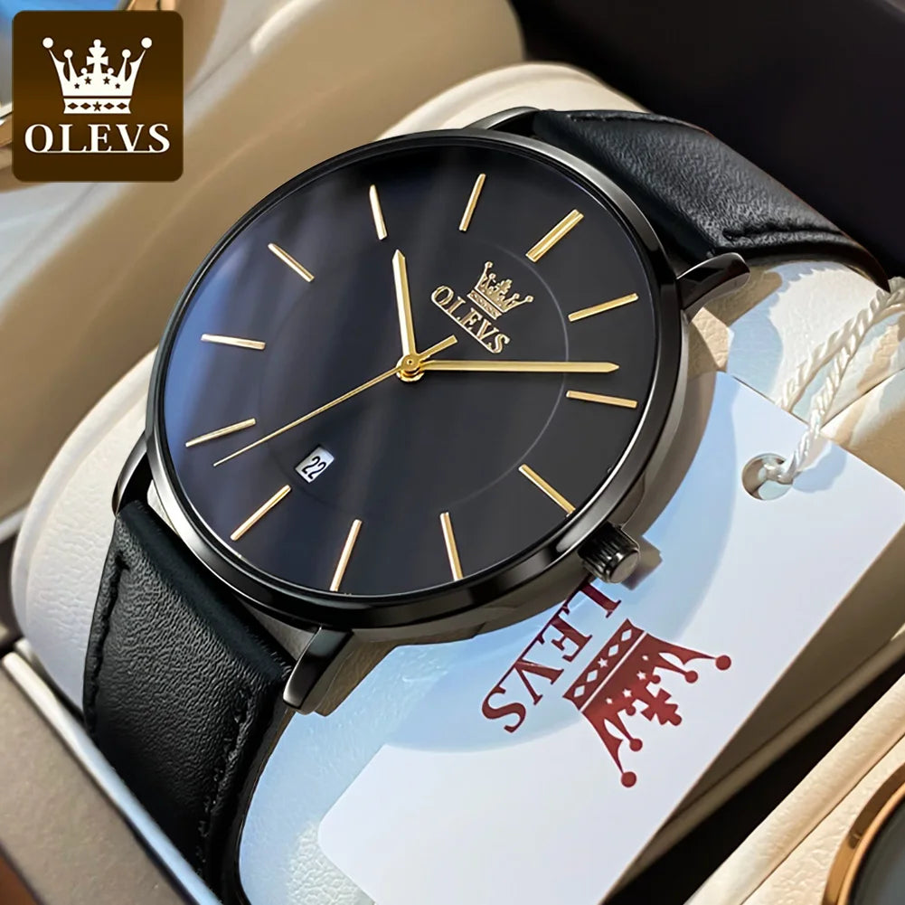 OLEVS 5869 Leather Strap - OLEVS