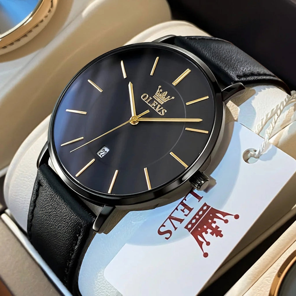 OLEVS 5869 Leather Strap - OLEVS