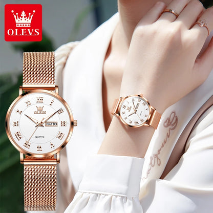 OLEVS 2920 Women's Watch Top Quality Stainless Steel - OLEVS