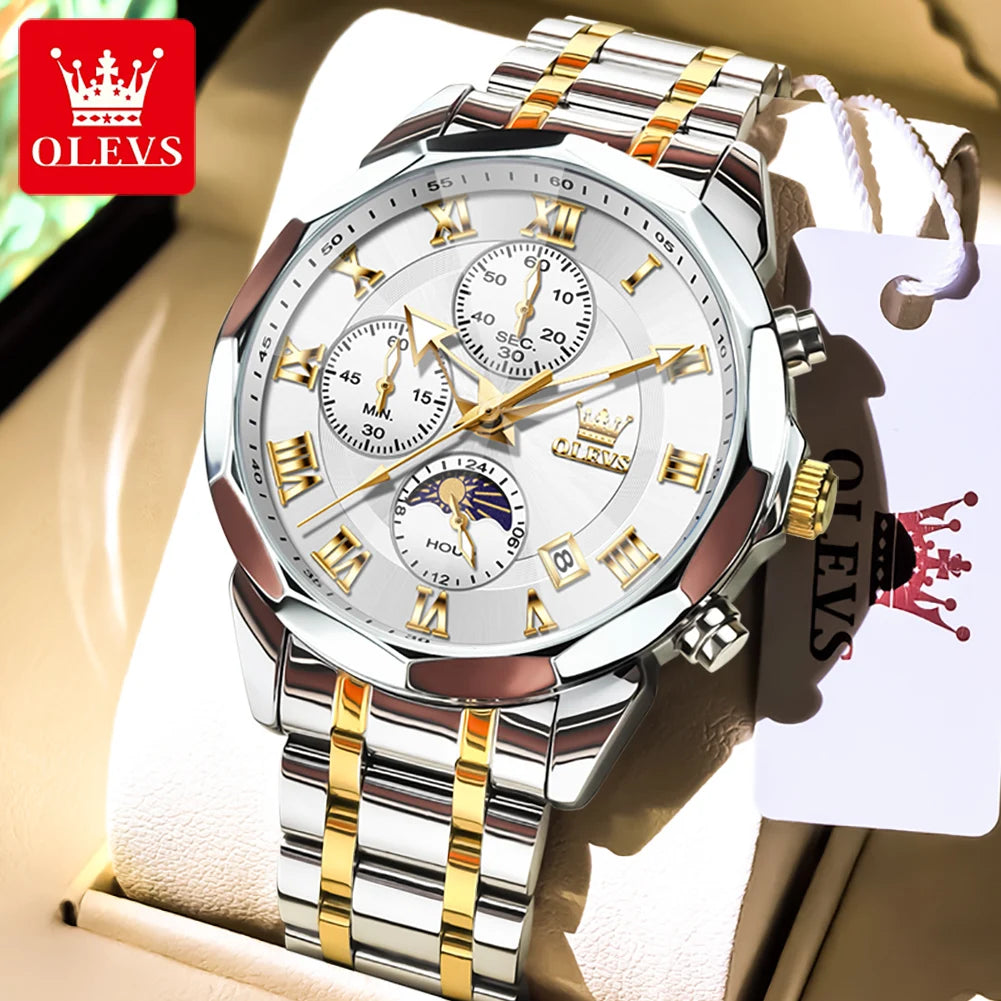 OLEVS 3675 Chronograph Rhombus Mirror - OLEVS