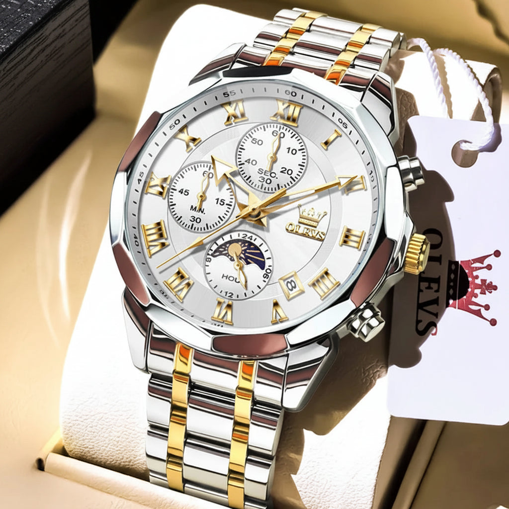 OLEVS 3675 Chronograph Rhombus Mirror - OLEVS