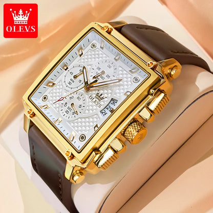OLEVS Square Mens Quartz Watch
