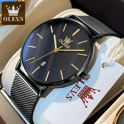 OLEVS 5869 Leather Strap - OLEVS
