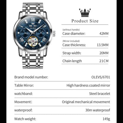 OLEVS 6701 Original Mechanical/Automatic - OLEVS
