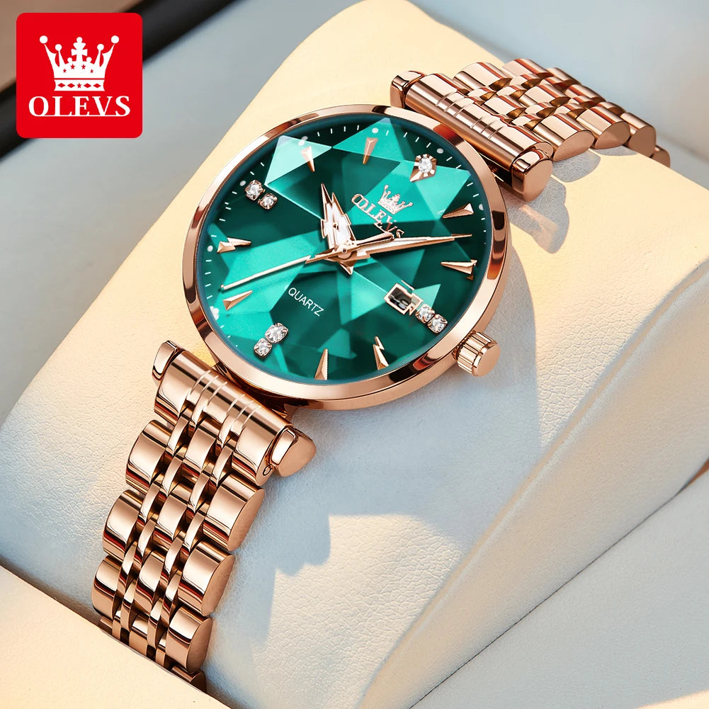 OLEVS 5536 Diamond Quartz Women's Watch - OLEVS